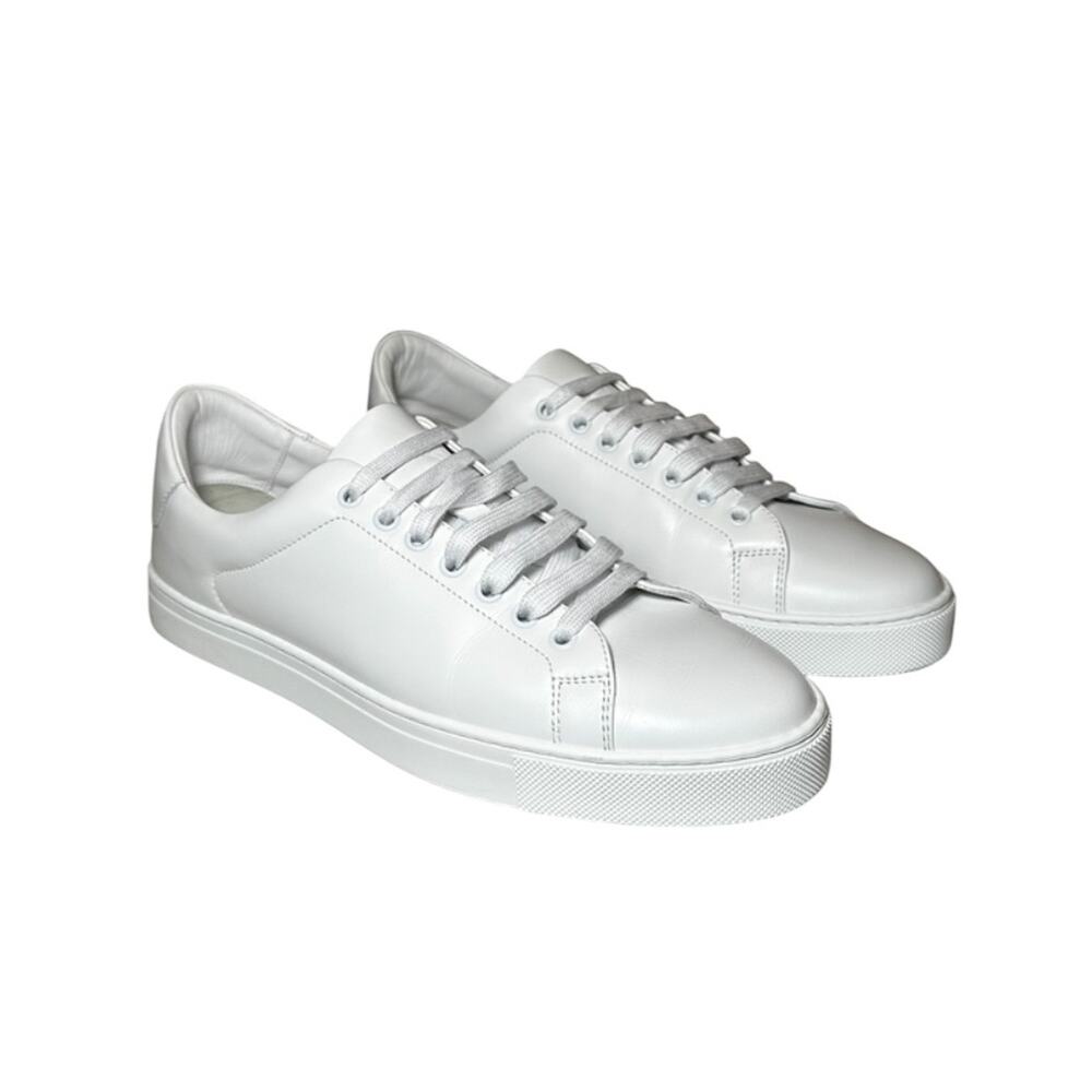 Burberry Men's White Leather Logo Low Top Designer Sneakers Shoes Size 41.5 - Picture 2 of 10